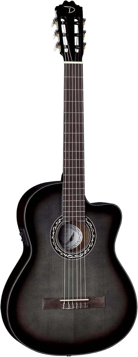 Dean EC CE BKB Espana Classical Nylon Full Size A/E Guitar, Black Burst