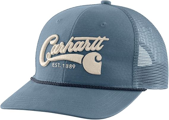Carhartt Men's 106344 Canvas Mesh-Back Script Cap