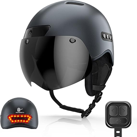 Smart Bike Helmet for Adults IRONSIMITH Bluetooth Helmets with Camera(32G TF-Card Included) Rear LED Light,Speaker,Microphone for Skateboard Scooter Bike Skating Roller Cycling Commuting Urban