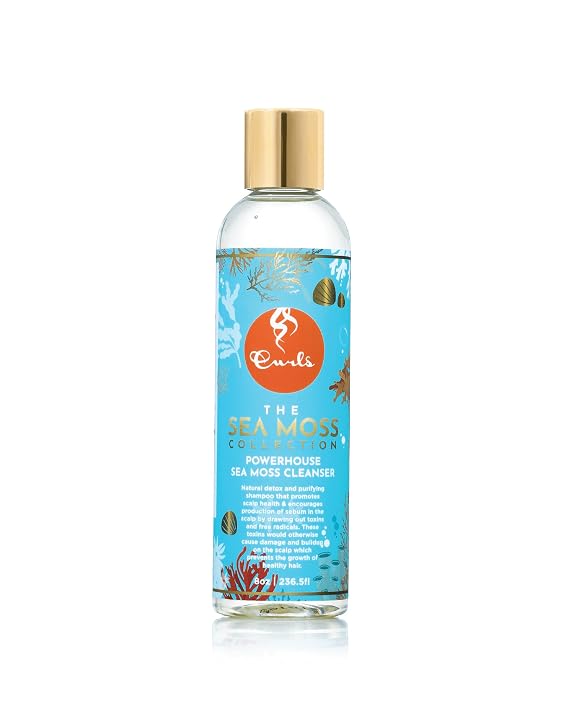 CURLS Sea Moss Powerhouse Hair Cleanser - Natural Detox Shampoo - Promotes Scalp Health - Prevents Damage and Build-up - For All Curl Types 8oz