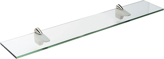 Spancraft 10" x 48" Brushed Steel Falcon Glass Shelf