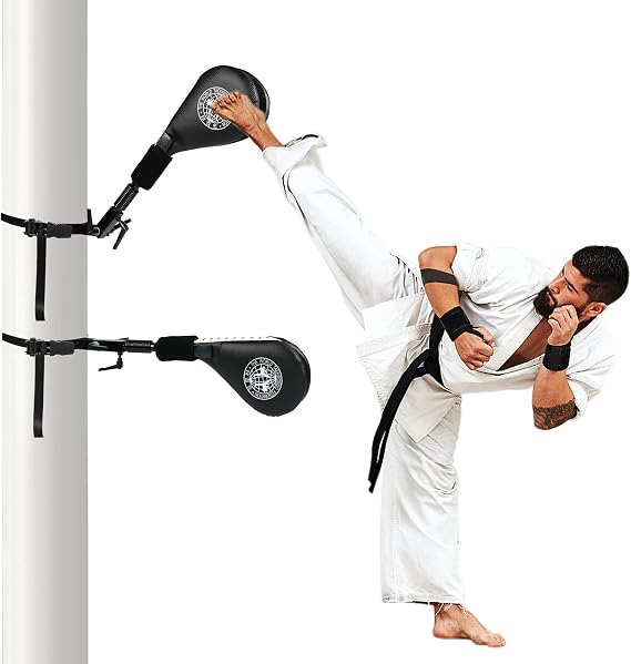 Taekwondo Kick Pads, Kicking Boxing Hands-Free Kicking Pads for Martial Arts with Mounting Bracket