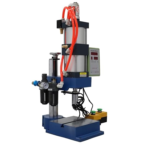 100V Pneumatic Punch Machine 2200 lbs Desktop Punching Press Machine with Display Controller