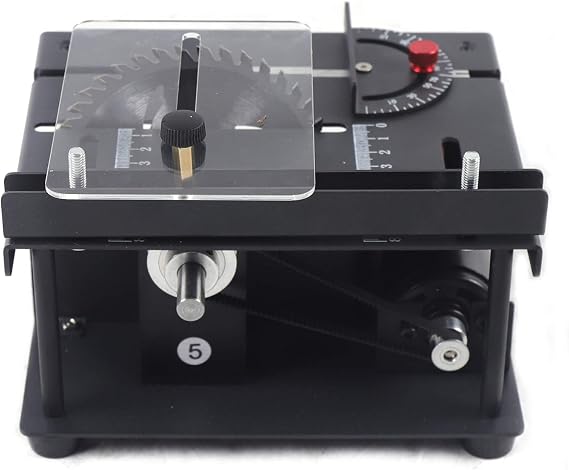 Mini Sliding Table Saw Electric Bench Saw 8500/min, 0-90 Precision Cutting Multifunctional Table Saw Household DIY Woodworking Sliding Table Saw Cutting Machine
