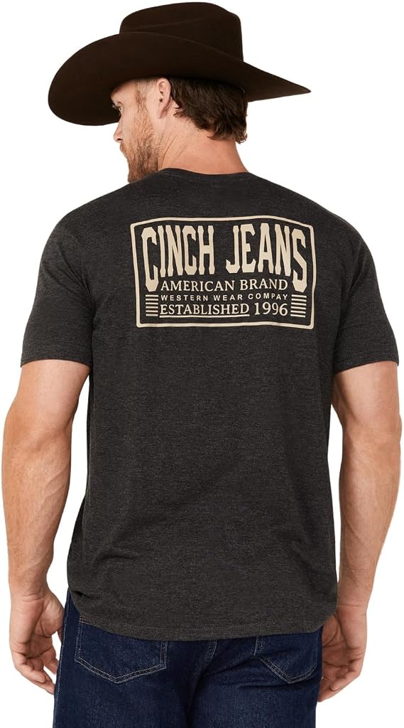 Cinch Men's Black Logo Tee