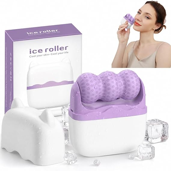 Ice Roller for Face, Cooling Facial Roller with Travel Case