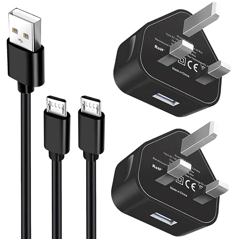 2 pack Micro Tablets Charger Compatible for Samsung Galaxy Tab A 10.1 (2016), 8.0, 7.0, 9.7, Tab E, S2, Tab 4, 3, SM-T580/ 550/530/ 387/585/ 290/295 Samsung Tablets Charging Cable Cord Adapter 1.5m