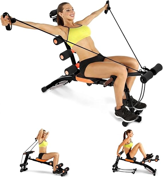 Ab Machine, Abs Workout Bench for Home Gym, Multi-Functional Adjustable Abs Crunch Machine, Ab Exercise Equipment for Total Body Workout