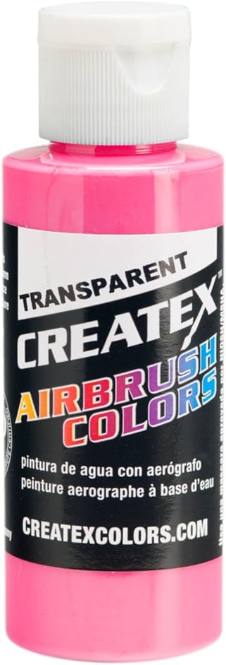 Createx Airbrush Paint, Transparent Flamingo Pink, 2 oz (5121-02)
