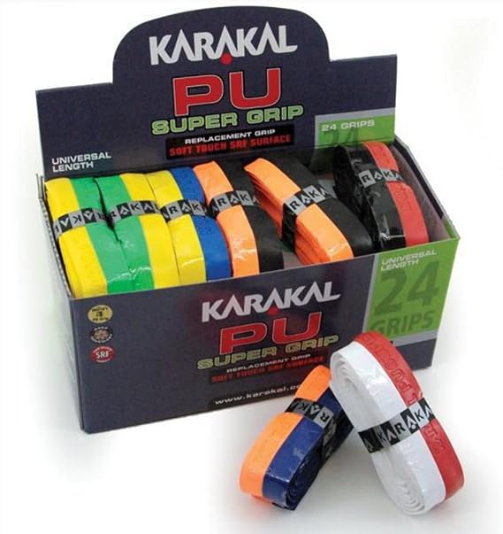 KARAKAL Assorted Duo Colors Universal PU Replacement Grip (Box of 24), Duo