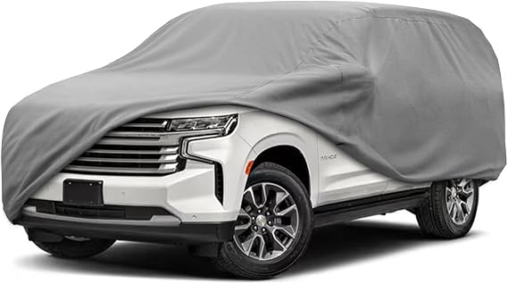 5 Layer Full Car Cover Semi Custom Fit for 2021-2026 Cadillac Escalade ESV SUV | All-Weather Protection: Dustproof, Windproof, UV-Resistant, Breathable & Durable
