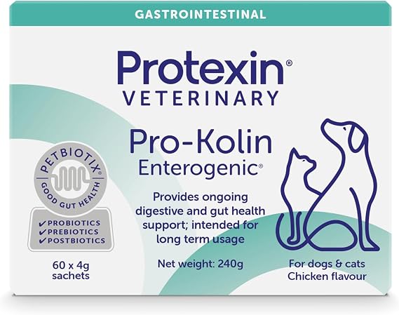 Pro-Kolin Enterogenic Gut Health Sachets for Cats and Dogs, Chicken Flavour, 60 Sachets