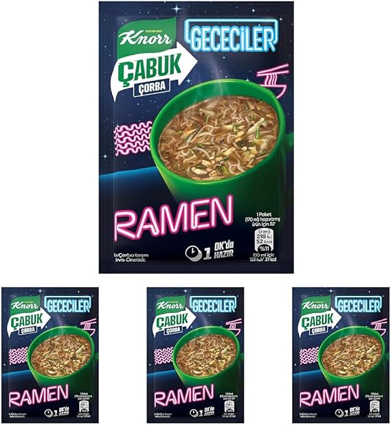 Knorr Çabuk Çorba Gececiler Ramen 17g 4lü paket