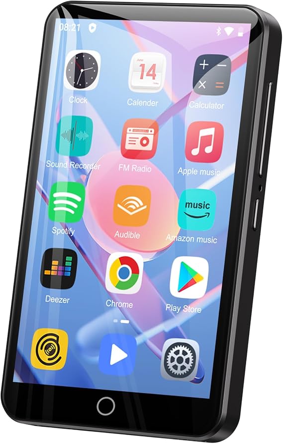 MP3 Player with Bluetooth and WiFi Oilsky 80 GB 4 Inch Android 9.0 MP3 1080P Touchscreen MP4 Player Portable Music Player with Spotify Audible Deezer (Black)