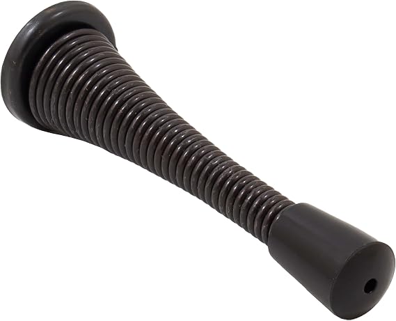 Stone Harbor Hardware Heavy-Duty Spring Door Stop, 3 Inches, Oil-Rubbed Bronze