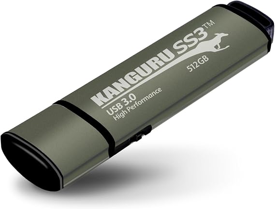 Kanguru Flash Trust 64GB Secure Firmware Flash Drive Write Protect Switch SuperSpeed USB 3.0