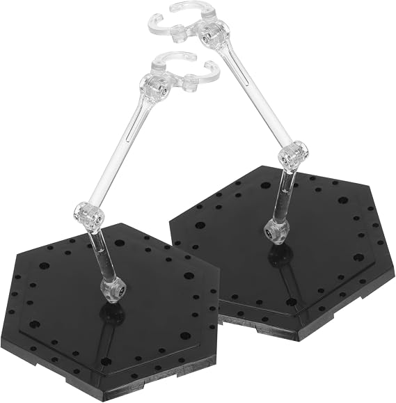 Toyvian 2Pcs Adjustable Action Figure Display Stands Model Holder for Collectible Dolls for Home Store and Supermarket Use present for Collectors