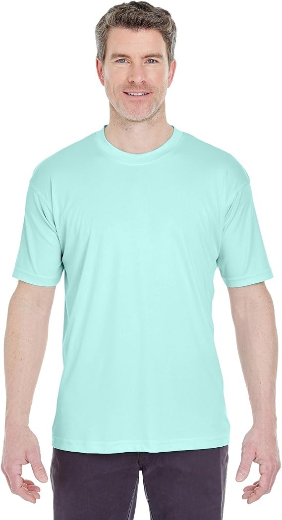 UltraClub Men's Cool & Dry Sport Performance Interlock T-Shirt 3XL SEA FROST