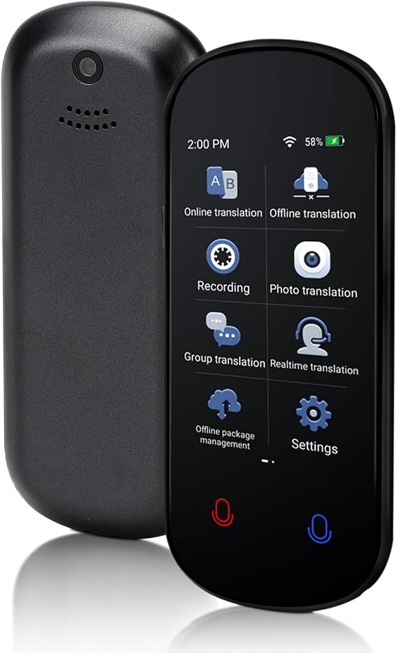 Language Translator Device,138 Languages Supported,Portable Two-Way Real-Time Translator,Device for Voice/Text/Offline/Photo Translation with 3 HD Inch Touch Screen for Travel Business