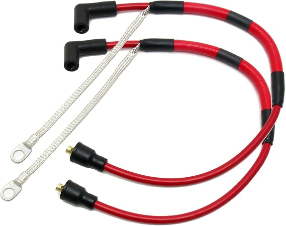 1 Set of Red Nology HotWires for Harley Davidson Softail Dyna Glide, M.Y. 84-98
