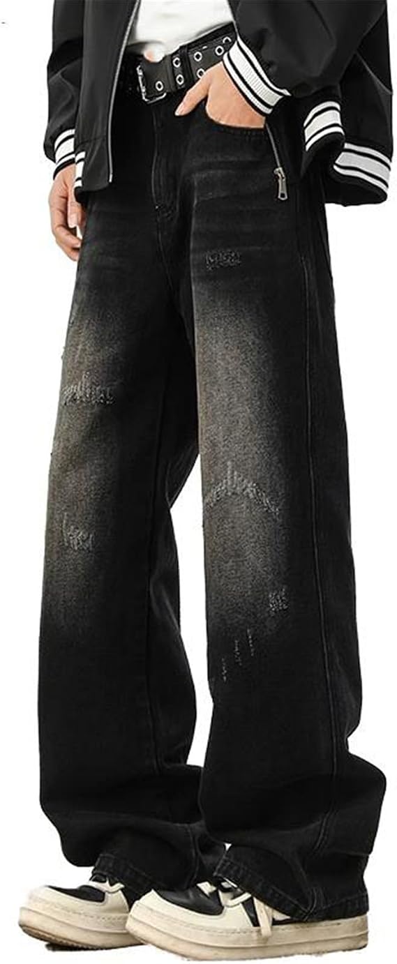Men's Jeans American Vintage Wide-Leg Casual Pants