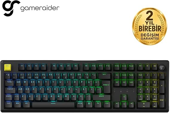 GameRaider G2 Keychron Super Switch Hotswap RGB Kablosuz Türkçe Mekanik Gaming Klavye – 2 Yıl Birebir Değişim Garantili