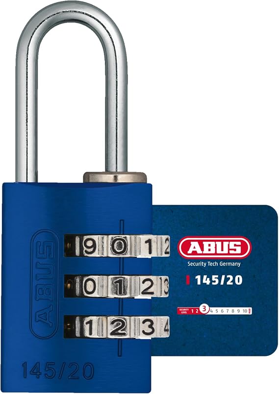 Padlock Combination Aluminum 20mm Blue