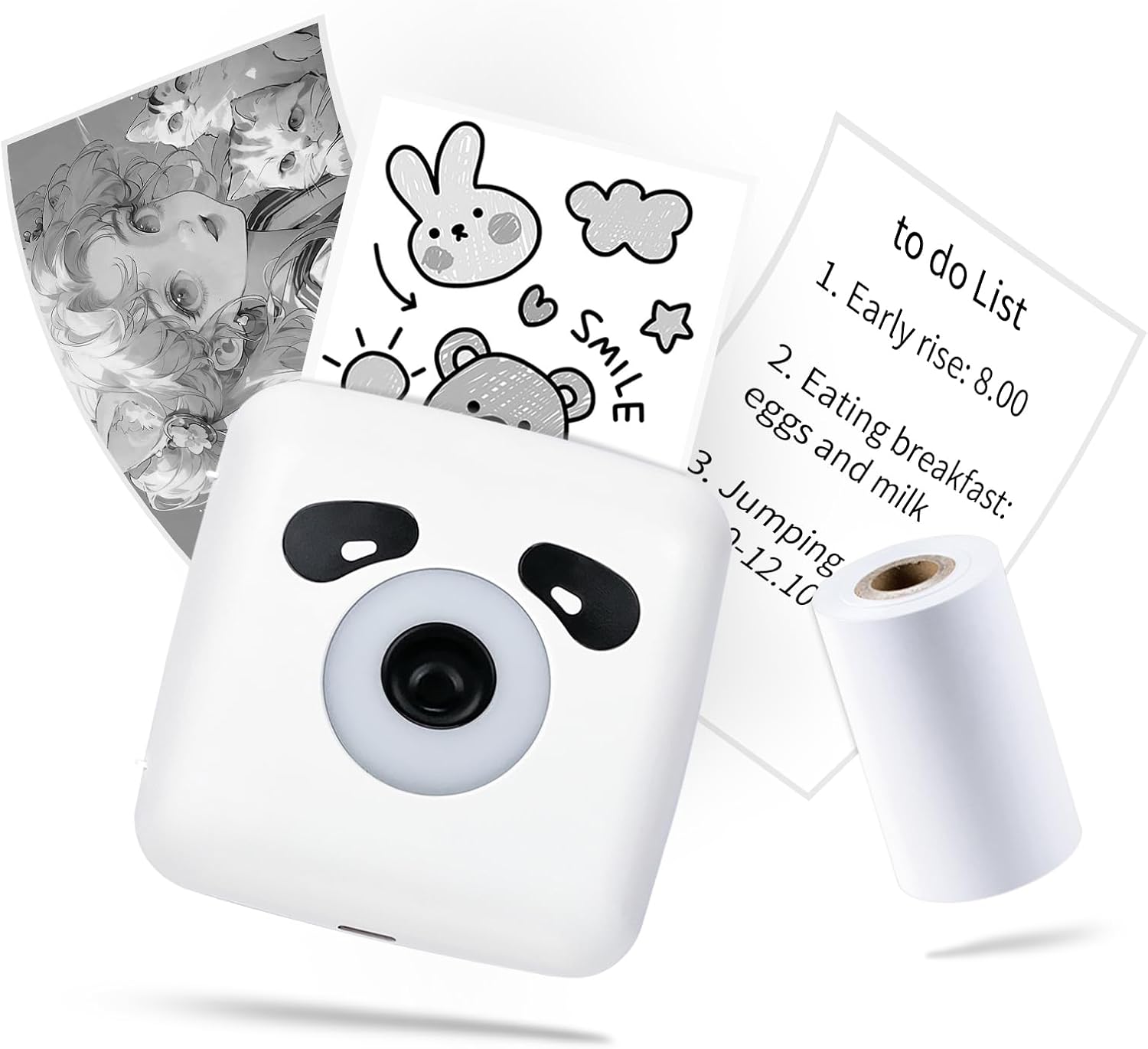 ポータブルサーマルプリンター TP6S - ミニBluetoothステッカープリンター iPhone&Android用 ワイヤレスポケットピクチャープリンター 学校のメモ 日記 DIY キッズギフト用
