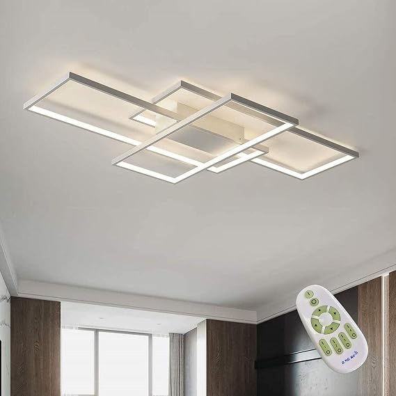 Diossad LED Dimmable Ceiling Light Modern LED Ceiling Lamp,Ceiling Lights 2700K-6500K Flush Mount Chandelier Fixture for Bedroom Living Room Kitchen Hallway Office [Energy Class E]