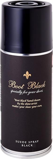 Boot Black - Suede Color Aerosol Spray - Color Renewal for Napped Leathers - Made in Japan, 180ml
