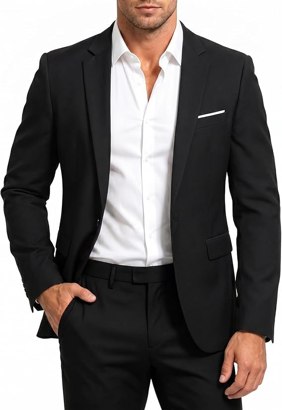 Cloudstyle Men's Suit Jacket One Button Slim Fit Sport Coat Business Blazer