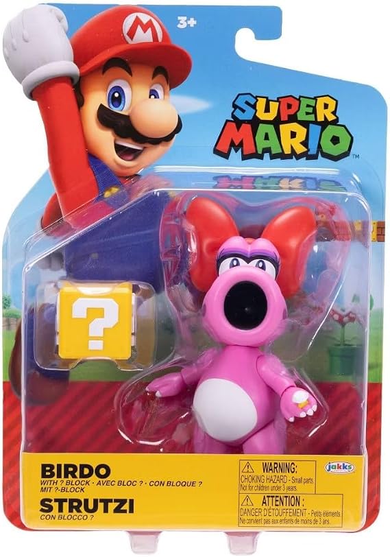 Super Mario 4 inch Birdo with Question Block Action Figure