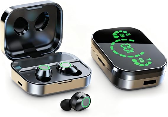 TWS True Wireless Earbuds Bluetooth In-Ear Headphones Waterproof Blue Tooth Ear Buds Wireless Earphones for iPhone Android Phones Invisible Mini Small Earbuds Wireless Bluetooth for Small Ear Canal