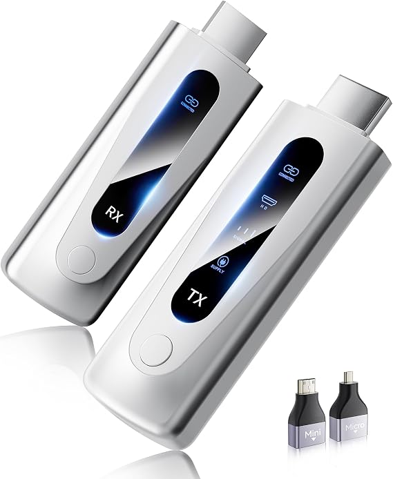Wireless HDMI Transmitter and Receiver 400FT/120M Extender Ultra HD Decode