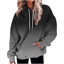 Gradient Printed Hoodies for Women Oversized Hooded Sweatshirts Long Sleeve Shirts Cozy Soft Pullover Womans Hoodie