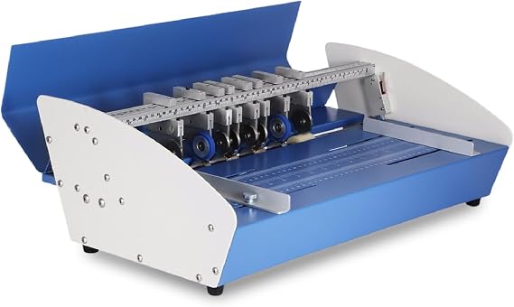Booklet Maker, Paper Folder Folding Machine 20" Automatic Book Binding Stapler Stitch, A3 A4 A5, for Brochures Manuals Invitations