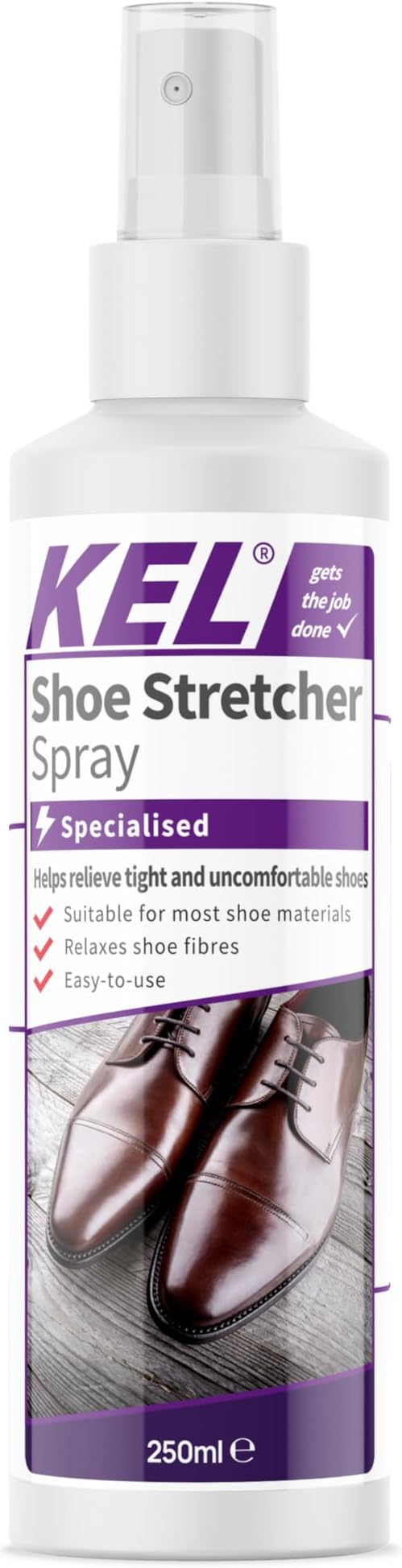 KEL - Shoe Stretcher Spray | Soften & Stretch Leather, Textile Boots, Trainers and Shoes - 250ml
