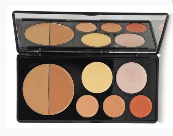 EVE PEARL Flawless Face Palette, Foundation, Concealer, Blush all in one palette-TAN, .8oz