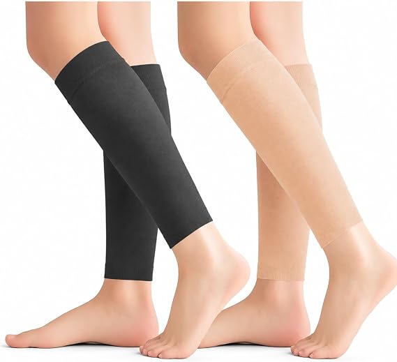 Bropite 2 Pairs Calf Compression Sleeves Women&Men 20-30mmHg Medical Shin Splint for Leg Surpport Relief Pain Varicose Veins