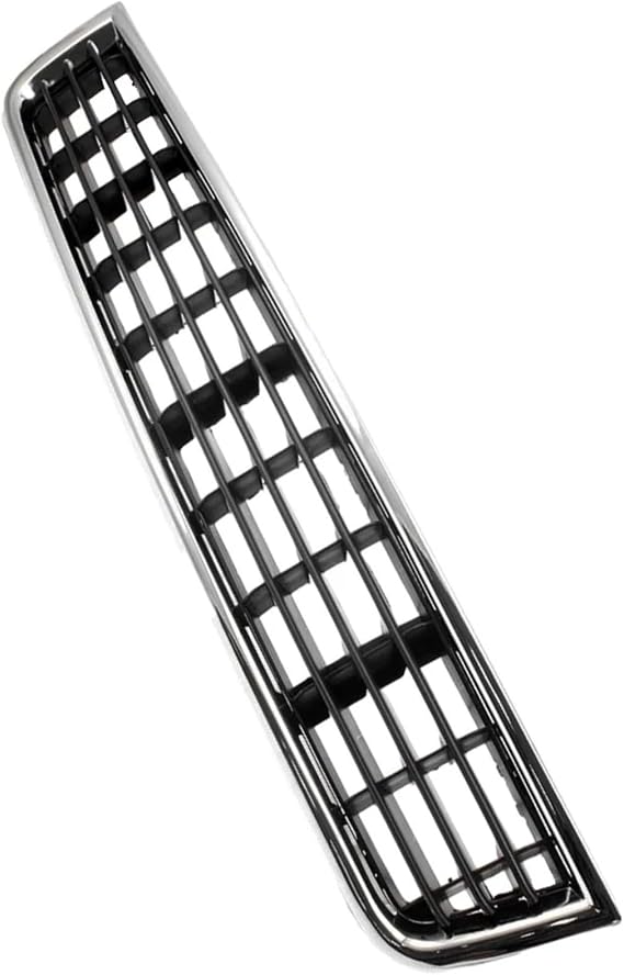 Front Lower Bumper Honeycomb Grille Mesh Center Grill Replacement for Audi A4 B6 Sedan 2002 2003 2004 2005(Chrome Black)