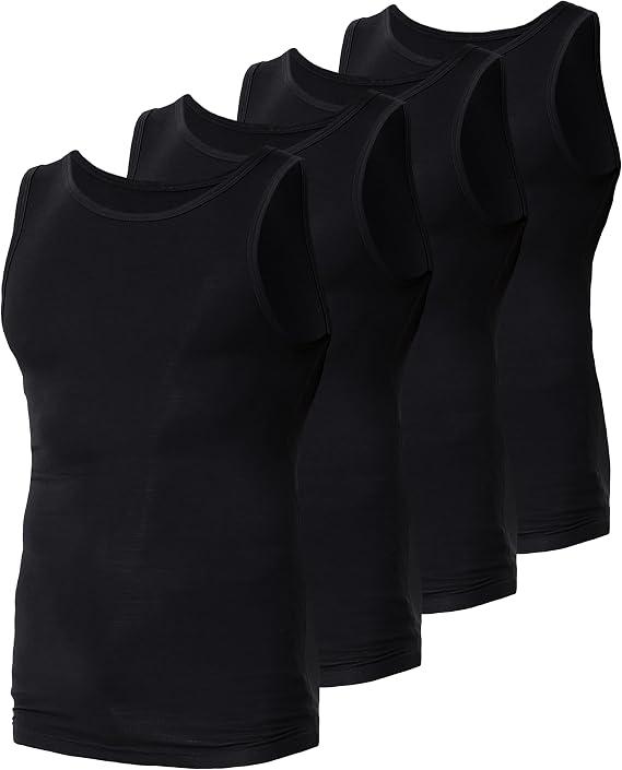 Comfneat Men's 4-Pack Cool Feeling A-Shirts Sports Tank Tops