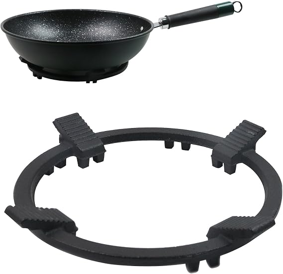 Crapyt 8.46" Wok Ring for Gas Stove, Non Slip Wok Ring Burner Grate