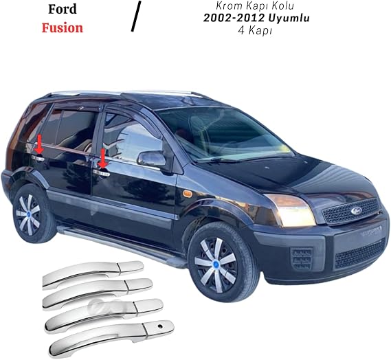 EBAL OTO AKSESUAR Krom Kapı Kolu 4 kapı 2002-2012 Uyumlu P. Çelik Ford Fusion ile uyumlu