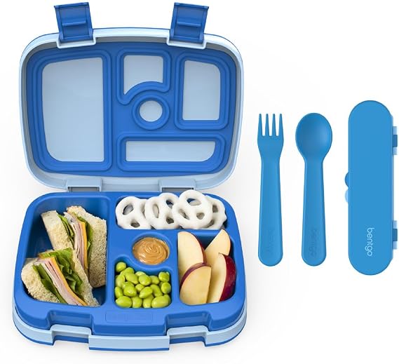 Bentgo Kids Bento Lunch Box, 5-Compartment, Leak-Proof, Kids Utensils
