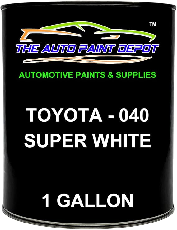 TAPD Professional Auto Paint, 1 Gallon Toyota Super White 040 OEM Color Match Automotive Paint