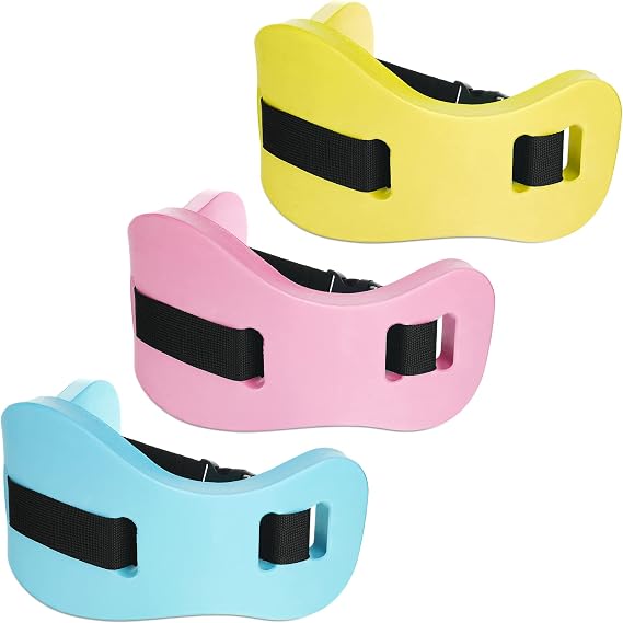 3 Pcs Swimming Flotation Exercise Belt Water Aerobics Equipment Water Waist Belt for Pool Aquatic Fitness Foam Flotation Aid for Low Impact Workouts Swimming Pool, 3 Colors