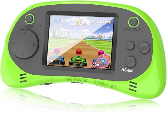EASEGMER Kids Handheld Game Player - 220 Built-in Games, 2.5" IPS Display, Rechargeable & Long-Lasting - Ideal Travel Toys for Kids Ages 3-10 Boys & Girls