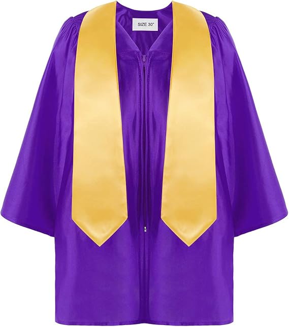 Happy Graduates Party Kindergarten Preschool Graduation Gown Cap Set with 2025 Tassel Stole Rings for Toddler Kids