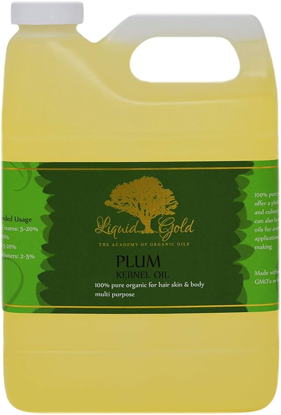 Liquid Gold Inc - 32 oz - Premium Plum Kernel Oil - 100% Pure Cold Pressed Natural Organic