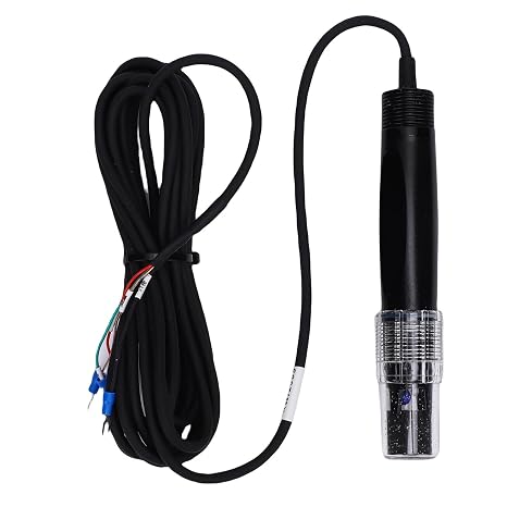 Zerodis Ph Electrode Probe, Electrochemistry Accessories Connector Cable Sensor Monitor Replacement Controller Tester Meter Kit for Industrial Aquarium Hydroponics Plant Pool Spa Ph